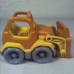 Yellow and Brown Toy Bulldozer